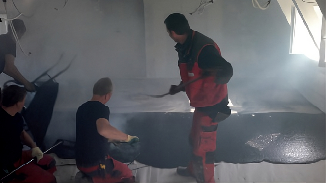Arbeiten mit Gussasphalt