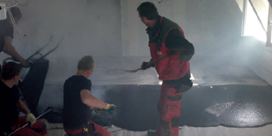 Arbeiten mit Gussasphalt